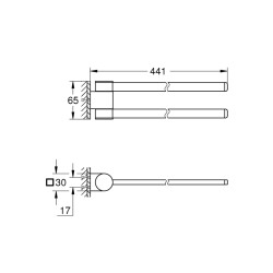 Grohe Selection Havlu Tutacağı, Dönebilir - 41063En0 - 2