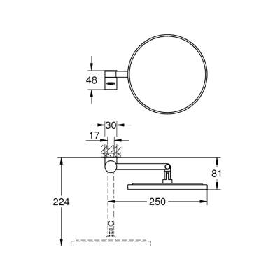 Grohe Selection Makyaj Aynası - 41077Dc0 - 2