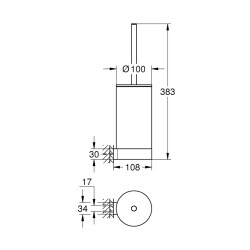 Grohe Selection Tuvalet Fırçası Seti - 41076000 - 2