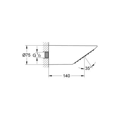 Grohe Sena 75 Tepe Duşu 1 Akışlı - 28308000 - 2