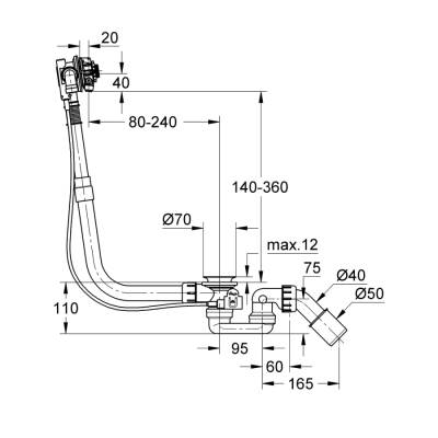 Grohe Talentofill Talentofill Küvet Tropleni - 28990000 - 2