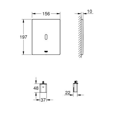 Grohe Tectron Bau E Fotoselli Kumanda Paneli - 39882SH0 - 2