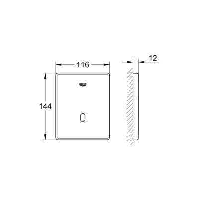 Grohe Tectron Skate Bluetooth Fotoselli Pisuar Kumanda Paneli - 37503000 - 2