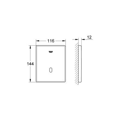 Grohe Tectron Skate Fotoselli Pisuar Kumanda Paneli - 37321001 - 2