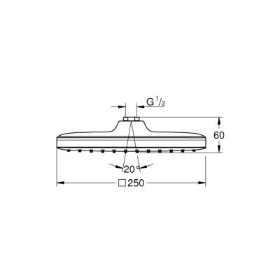 Grohe Tempesta 250 Cube Tepe Duşu 1 Akışlı - 26681000 - 2