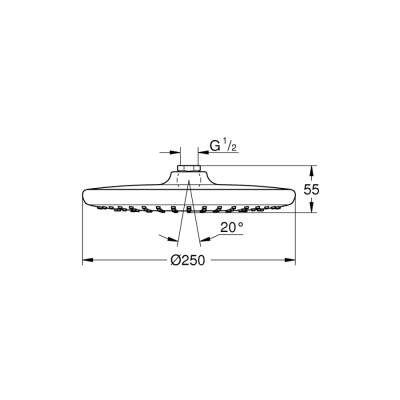 Grohe Tempesta 250 Tepe Duşu 1 Akışlı - 26662000 - 2