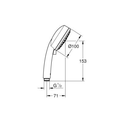 Grohe Tempesta Cosmopolitan 100 El Duşu 3 Akışlı - 27574002 - 2