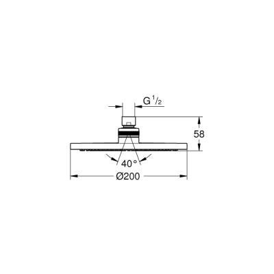 Grohe Tempesta Cosmopolitan 200 Tepe Duşu 1 Akışlı - 27541001 - 2