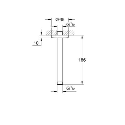 Grohe Tempesta Duş Başlığı Dirseği 186 Mm - 27559000 - 2