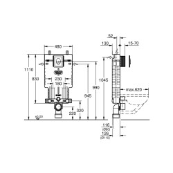 Grohe Uniset 2Si 1 Arada Gömme Rezervuar Seti - 38723001 - 2