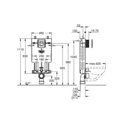 Grohe Uniset 2Si 1 Arada Gömme Rezervuar Seti - 38825000 - 2