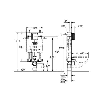 Grohe Uniset Eps Modulü İçin Gömme Rezervuar - 38643001 - 2