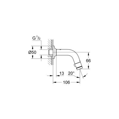 Grohe Universal Duvardan Musluk Dn15 - 20205000 - 2