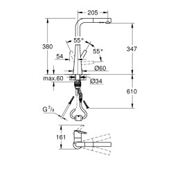 Grohe Zedra Tek Kumandalı Eviye Bataryası - 32553Dc2 - 2